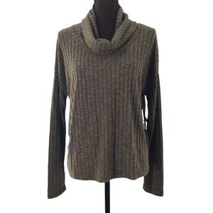 NWT Bp. Women's Sweater Olive Green Size Xl Cowl Neck Ribbed Pullover